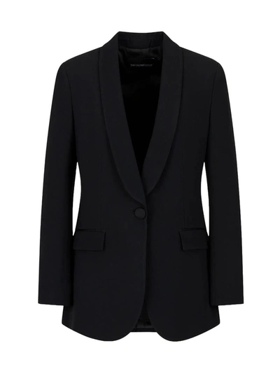 Emporio Armani Blazer In Nero-black