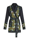 Etro Floreal Print Black/multiclor Kimono In Black