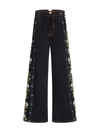Etro Floral-print Wide-leg Jeans In Blue