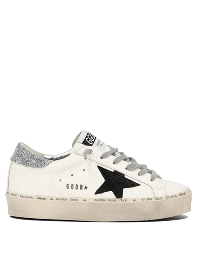 Golden Goose "hi-star" Sneakers In White Black Silver (black)
