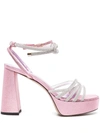 Patou X Bettina Vermillon Babsy 110mm Mules In Pink