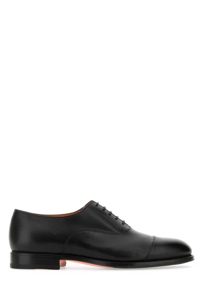 Santoni Lace-up Derby Shoes In Black