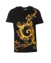 Versace Jeans Couture Man T-shirt Black Size M Cotton In Black