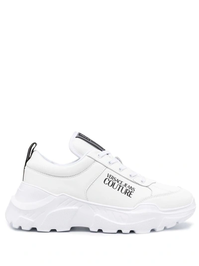 Versace Jeans Couture Printed Trainers In White