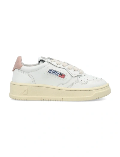 Autry Kids' Medalist Low - Leather Trainers In White/oth
