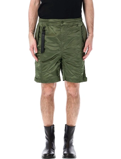 Alpha Industries Nylon Shorts Uv In Sage Green