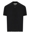 Amaranto Amaránto  Black Linen Poloshirt In Black