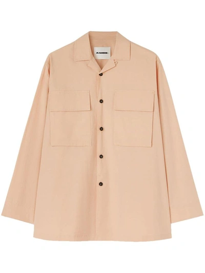 Jil Sander Hemd Mit Logo-etikett In Pink