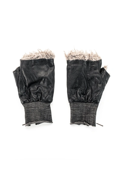 Taichimurakami Black Open Finger Glove In One Size