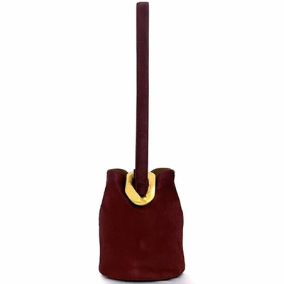 Bottega Veneta -- Burgundy Leather Shoulder Bag ()