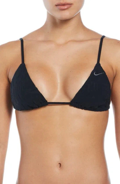 Nike Women's Swim Retro Flow String Bikini Top In Black