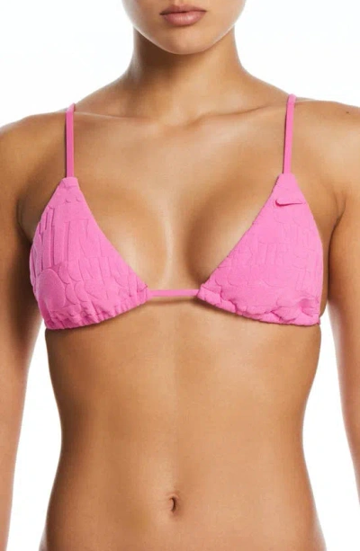 Nike Women's Swim Retro Flow String Bikini Top In Playful Pink