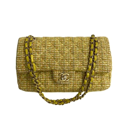 Pre-owned Chanel Timeless Yellow Tweed Shoulder Bag ()