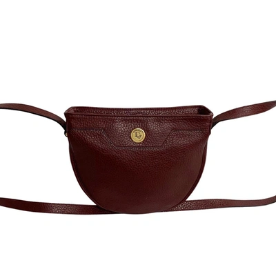 Dior Burgundy Leather Shoulder Bag ()