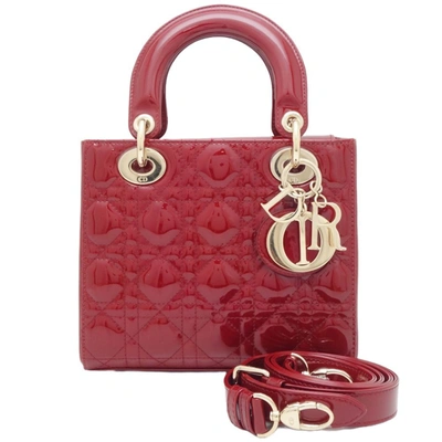 Dior Lady  Red Leather Shopper Bag ()