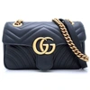 GUCCI GUCCI MARMONT BLACK LEATHER SHOPPER BAG (PRE-OWNED)