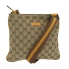 GUCCI GUCCI SHERRY BEIGE CANVAS SHOULDER BAG (PRE-OWNED)
