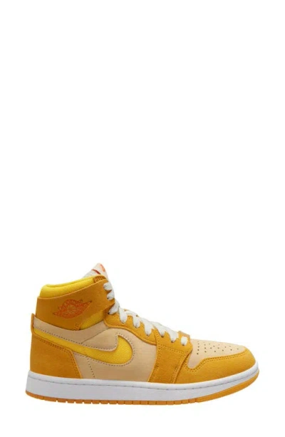 Jordan Air  1 Zoom Cmft 2 Basketball Sneaker In Yellow Ochre/ Yellow/ Vanilla