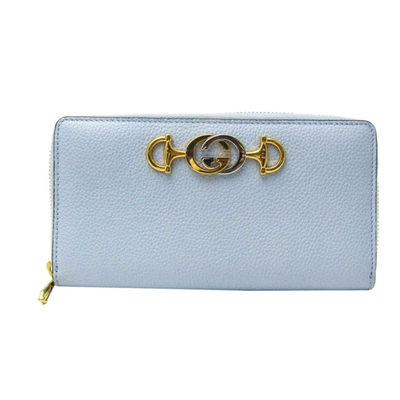 Gucci Zumi Blue Leather Wallet  ()