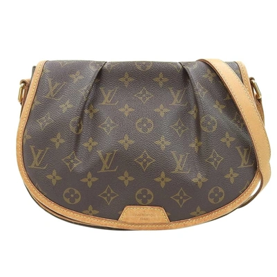 Pre-owned Louis Vuitton Menilmontant Brown Canvas Shoulder Bag ()