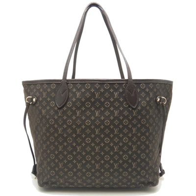 Pre-owned Louis Vuitton Neverfull Mm Grey Canvas Tote Bag ()