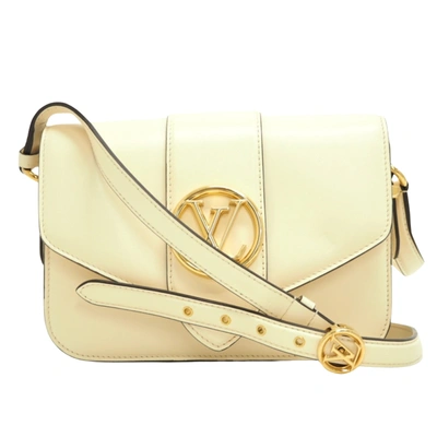 Pre-owned Louis Vuitton Pont Neuf White Leather Shoulder Bag ()