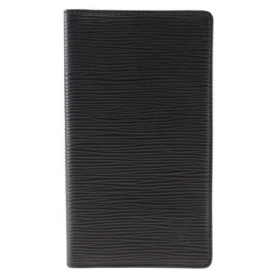Pre-owned Louis Vuitton Portefeuille Brazza Black Leather Wallet  ()
