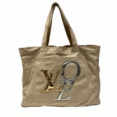 Pre-owned Louis Vuitton That's Love Tote Beige Canvas Tote Bag ()