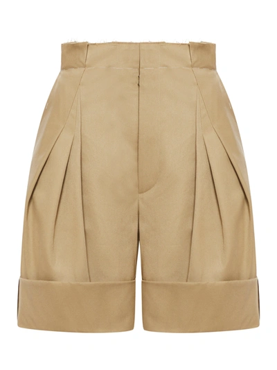 Maison Margiela Shorts In Cotton Blend In Nude & Neutrals