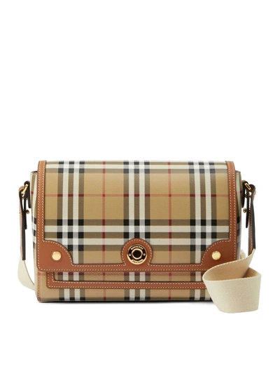 Burberry Shoulder Bag With Tartan Pattern In Brown