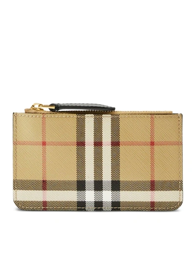 Burberry Vintage Check Coin Purse In Nude & Neutrals