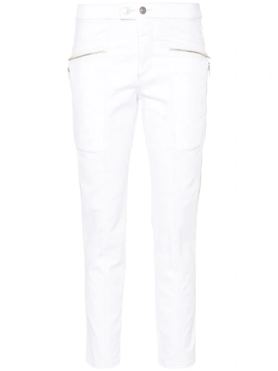 Isabel Marant Logo-patch Skinny Jeans In White