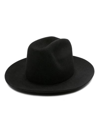 Lardini Plain Round Don Hat In Black