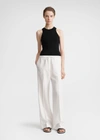 TOTÊME FLUID DRAWSTRING TROUSERS OFF-WHITE