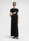 TOTÊME FLUID JERSEY DRESS BLACK