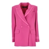 Patrizia Pepe Tonal-trim Double-breasted Blazer