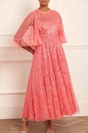 Needle & Thread Raindrop Sequins-embellished Gown In Pink