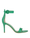 Gianvito Rossi Woman Sandals Green Size 9 Soft Leather