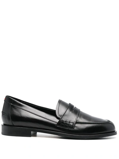 Aeyde Oscar Leather Loafers In Black