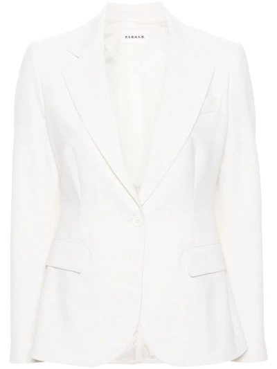 P.a.r.o.s.h Lille Single-breasted Blazer In White