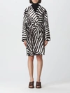 's Max Mara S Max Mara Womens Ecru Ricordo Tiger-print Cotton-blend Coat In Cream