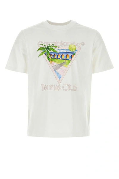 Casablanca 'tennis Club' T-shirt In White