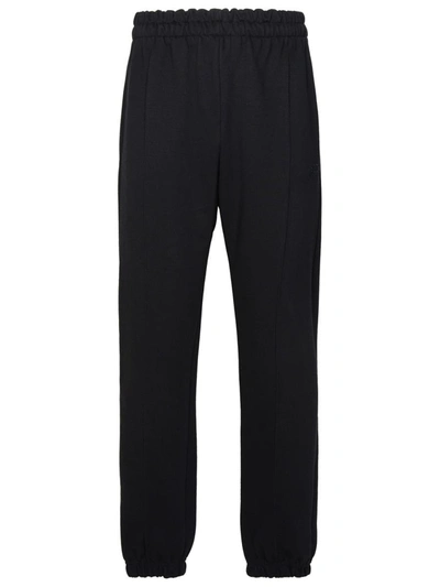 Gcds Ribbed Waist Trousers In Black