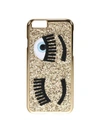 Chiara Ferragni Case Iphone 6 With Glitter Eyes In Gold