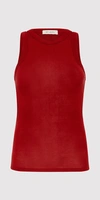 St Agni Jersey Tank Rouge