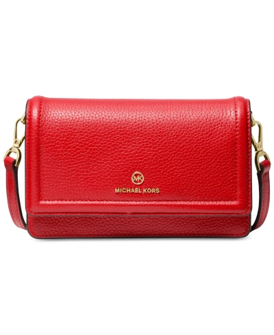 Michael Kors Michael  Jet Set Charm Small Phone Crossbody In Crimson