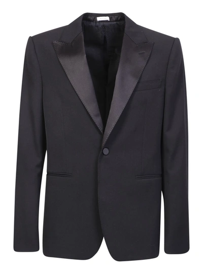 Alexander Mcqueen Single-breasted Suit Jacket In Black
