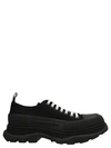 Alexander Mcqueen Baskets Tread Slick En Toile De Coton In Black