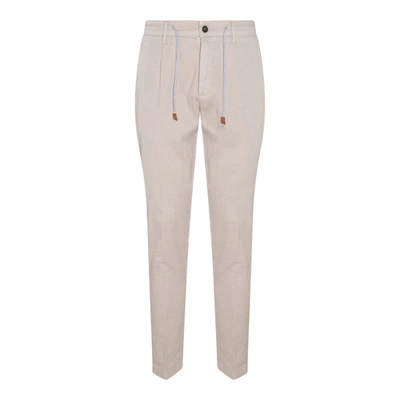 Eleventy Tapered Drawstring Chinos In Beige