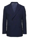 Reveres 1949 Blue Double-breasted Blazer With Pointed Reverses In Blu
